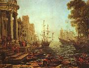 Seaport : The Embarkation of St.Ursula Claude Lorrain